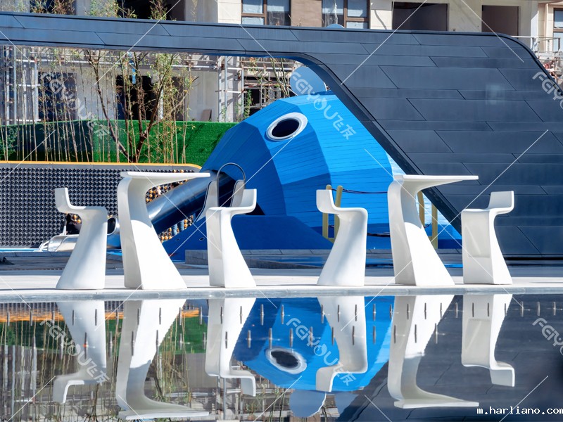 大鲸鱼非标定制不锈钢滑梯